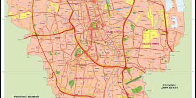 Centrul orașului Jakarta hartă