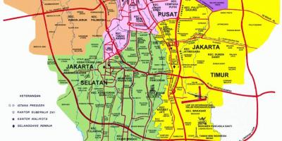 Jakarta atracții turistice hartă