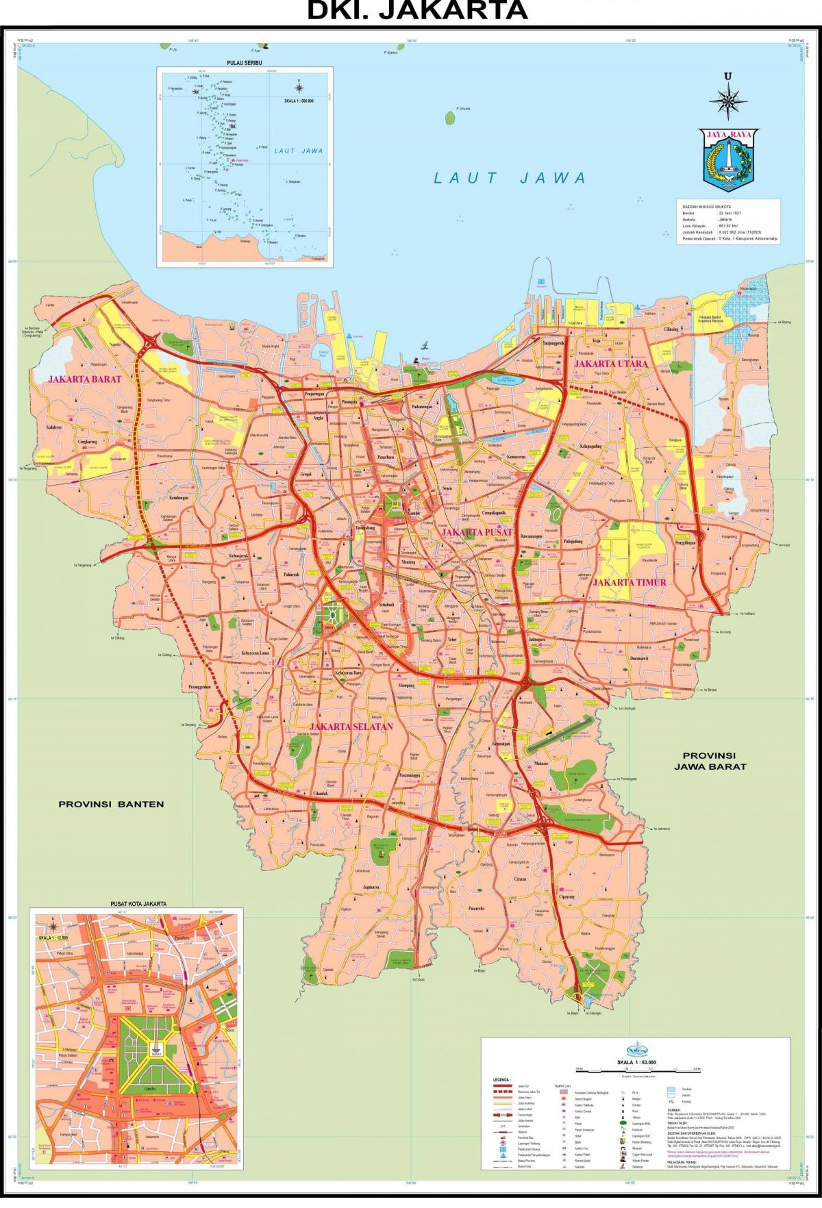 centrul orașului Jakarta hartă