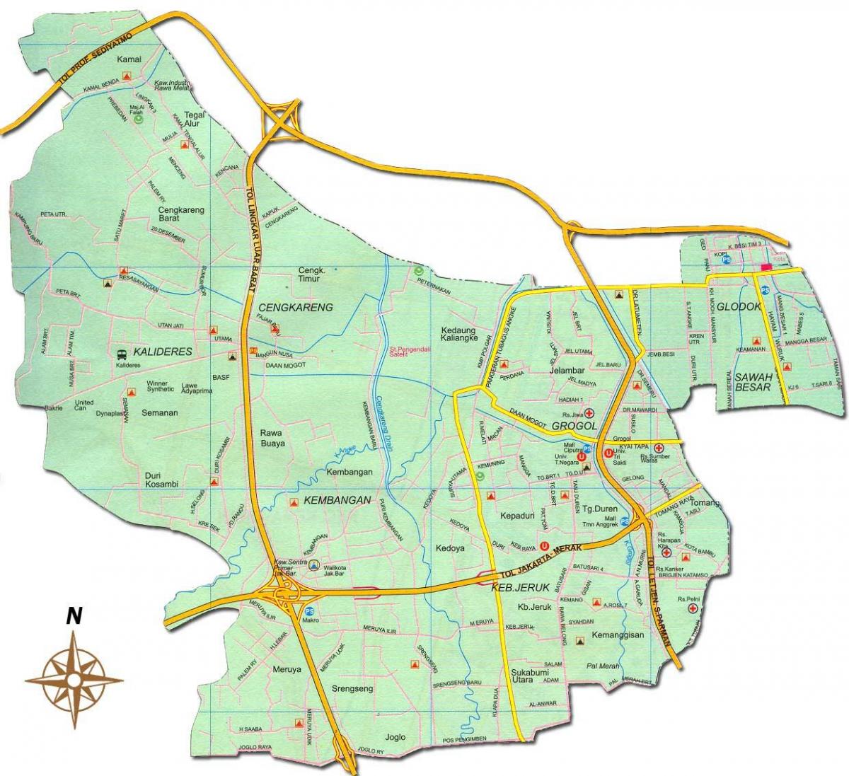 Jakarta barat hartă