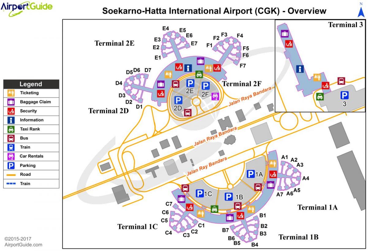 soekarno hatta airport terminal 2 arată hartă