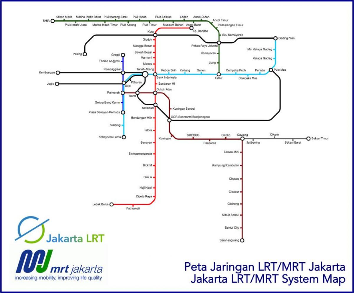 Jakarta lrt hartă