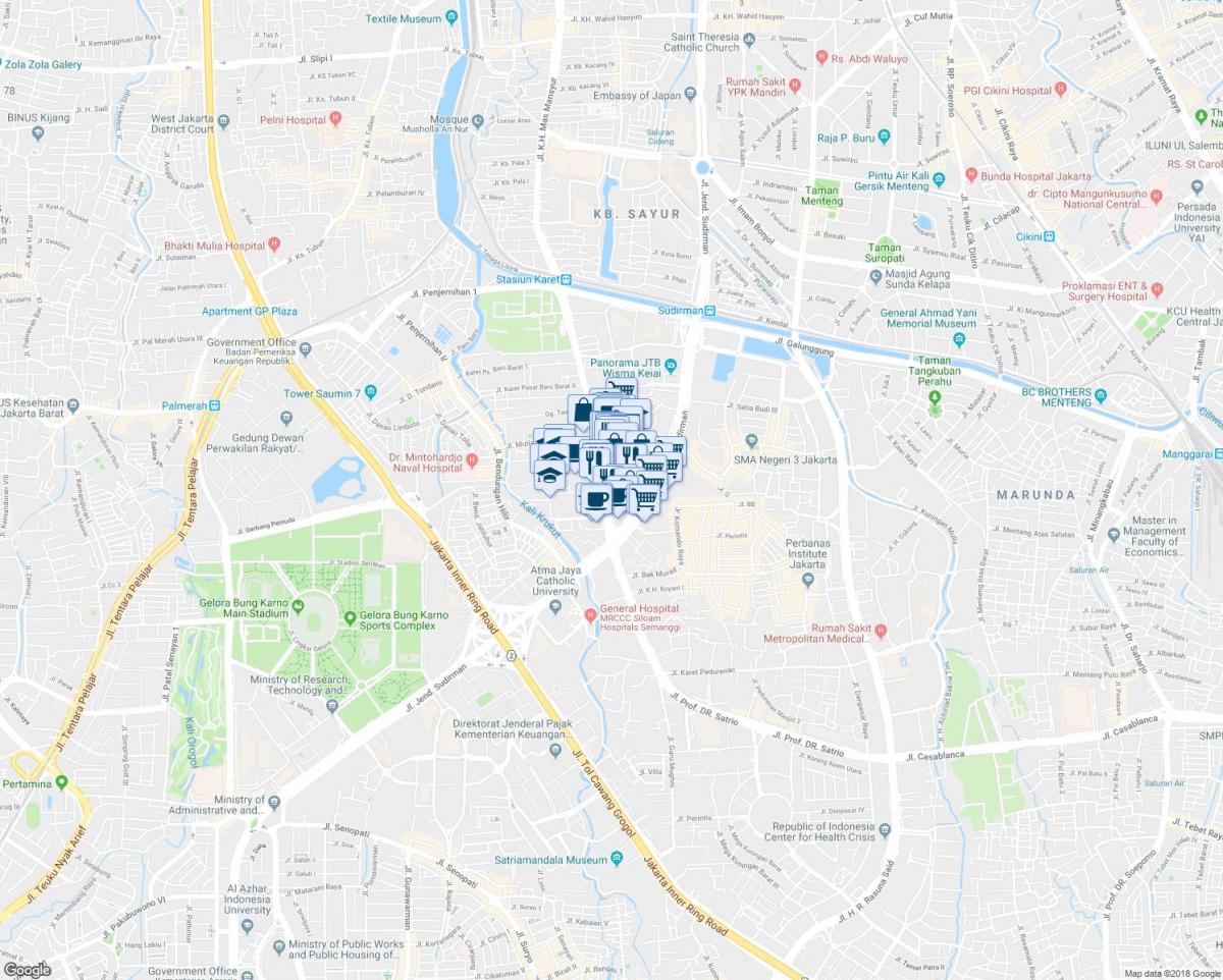 sudirman Jakarta hartă